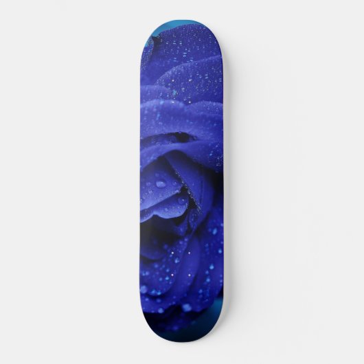 Blue Dewdrop-Rose Skateboard (Vorderseite)