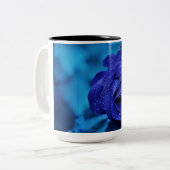 Blue Dewdrop-Rose Zweifarbige Tasse (Vorderseite Links)