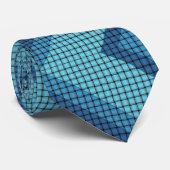 Blue Diagonal Weave Diamond Muster Neck Ties Krawatte (Gerollt)