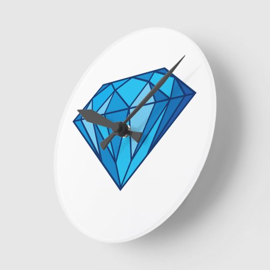 Blue Diamant Wall Clock Runde Wanduhr (Winkel)