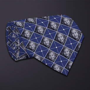 Blue Diamond 1-Foto Pattern Neck Tie Krawatte