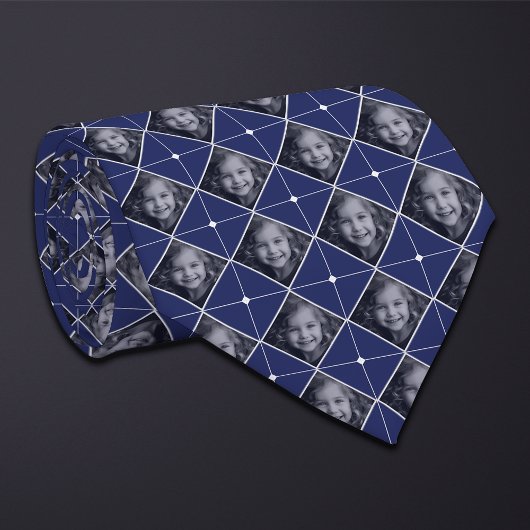 Blue Diamond 1-Foto Pattern Neck Tie Krawatte