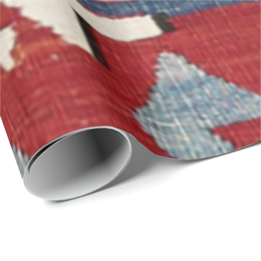 Blue Diamond Arrow Konya // 19. Jahrhundert Geschenkpapier (Rolleneckpunkt)