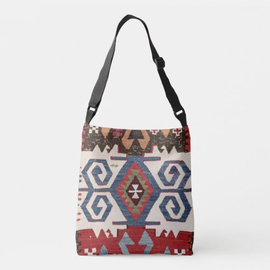 Blue Diamond Arrow Konya // 19. Jahrhundert Tragetaschen Mit Langen Trägern (Rückseite)