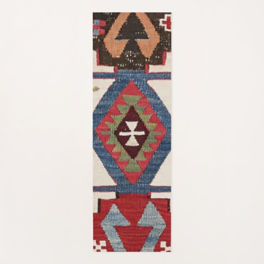 Blue Diamond Arrow Konya // 19. Jahrhundert Yogamatte (Vorderseite)