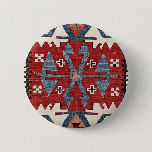 Blue Diamond Arrow Konya II 19. Jahrhundert Authen Button (Vorderseite)