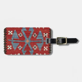 Blue Diamond Arrow Konya II 19. Jahrhundert Authen Gepäckanhänger (Vorderseite horizontal)