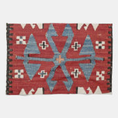 Blue Diamond Arrow Konya II 19. Jahrhundert Authen Geschirrtuch (Horizontal)