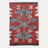 Blue Diamond Arrow Konya II 19. Jahrhundert Authen Geschirrtuch (Vertikal)