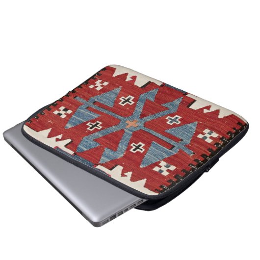 Blue Diamond Arrow Konya II 19. Jahrhundert Authen Laptopschutzhülle (Vorne Knopf)