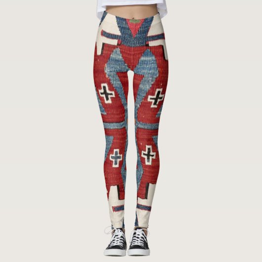 Blue Diamond Arrow Konya II 19. Jahrhundert Authen Leggings (Vorderseite)