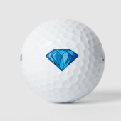 Blue Diamond auf Golf Balls Golfball (Vorderseite)