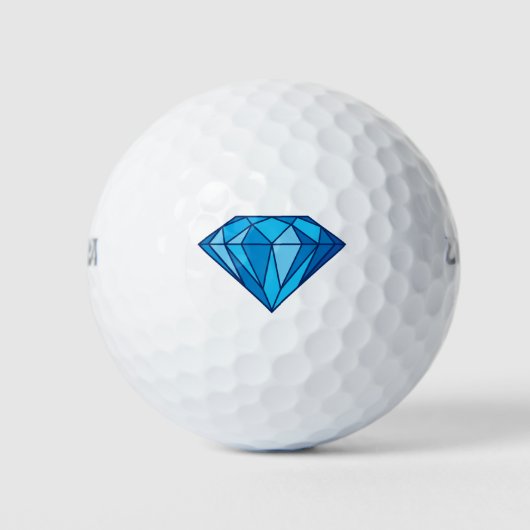 Blue Diamond auf Golf Balls Golfball (Vorderseite)