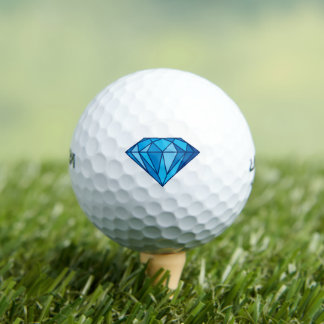 Blue Diamond auf Golf Balls Golfball