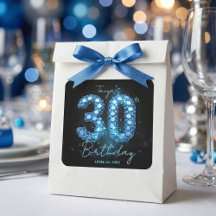 Blue Diamond Bling Glamour 30. Geburtstag