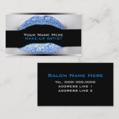 Blue Diamond Bling Make-up Artist Business Cards Visitenkarte (Vorne/Hinten)