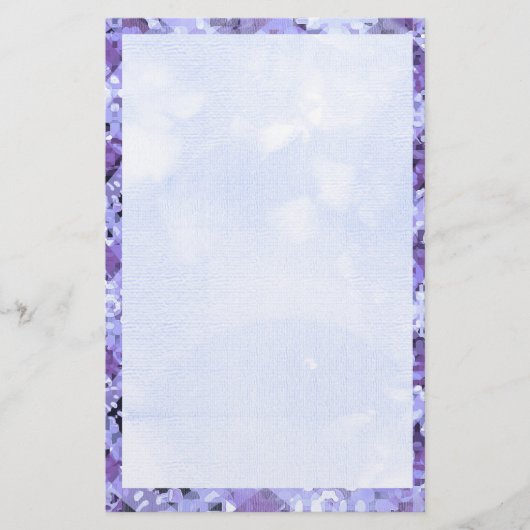 Blue Diamond Border 2 Dark Blue Base Briefpapier (Vorderseite)
