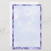 Blue Diamond Border 2 Dark Blue Base Briefpapier (Vorne/Hinten)