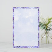 Blue Diamond Border 2 Dark Blue Base Briefpapier (Stehend Vorderseite)