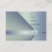 Blue Diamond Business Geschenkgutscheine Rabattkarte (Rückseite)