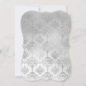 Blue Diamond Damask Sweet 16 Einladung (Rückseite)