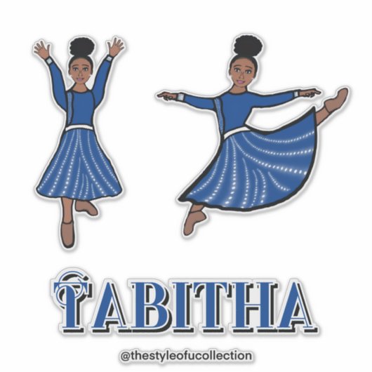 Blue Diamond Dancer #1 Aufkleber (Vorderseite)