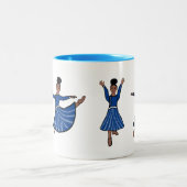 Blue Diamond Dancer #1 Zweifarbige Tasse (Mittel)
