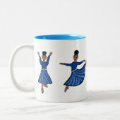 Blue Diamond Dancer #1 Zweifarbige Tasse (Links)
