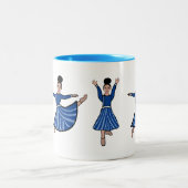 Blue Diamond Dancer #2 Zweifarbige Tasse (Mittel)
