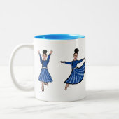 Blue Diamond Dancer #2 Zweifarbige Tasse (Links)