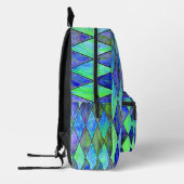 Blue Diamond Design Bedruckter Rucksack (Links)