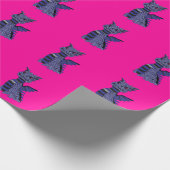 Blue Diamond Dragon Geschenkpapier (Ecke)