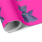 Blue Diamond Dragon Geschenkpapier (Rolleneckpunkt)
