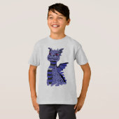 Blue Diamond Dragon Kids T-Shirt (Vorne ganz)
