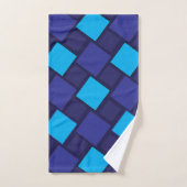 Blue Diamond Geometric Badhandtuch Set (Handtuch)