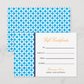 Blue Diamond Gift Certificate (Vorne/Hinten)