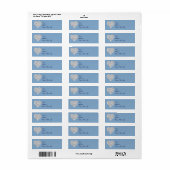 Blue Diamond Heart Address Labels (Vorne)