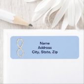Blue Diamond Infinity Wedding Address Labels (Insitu)