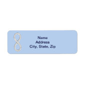 Blue Diamond Infinity Wedding Address Labels (Vorne)