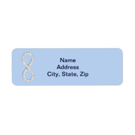 Blue Diamond Infinity Wedding Address Labels