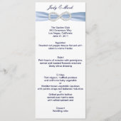 Blue Diamond Infinity Wedding Menu Card Menükarte (Vorderseite)