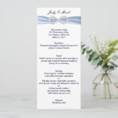 Blue Diamond Infinity Wedding Menu Card Menükarte (Stehend Vorderseite)