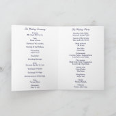 Blue Diamond Infinity Wedding Program Card Programm (Innenseite)