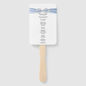 Blue Diamond Infinity Wedding Program Fans Fächer (Rückseite)