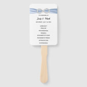 Blue Diamond Infinity Wedding Program Fans Fächer (Vorderseite)