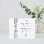 Blue Diamond Infinity Wedding Trauzeugin Card Einladung (Stehend Vorderseite)