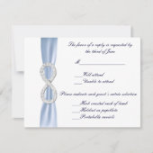 Blue Diamond Infinity WedelResponse Card RSVP Karte (Vorderseite)