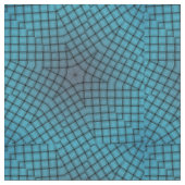 Blue Diamond Karo Star Geometric Print Pattern Stoff (Nahaufnahme)