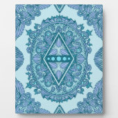 Blue Diamond Mandala Fotoplatte (Vorderseite)