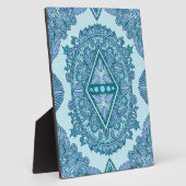 Blue Diamond Mandala Fotoplatte (Seite)